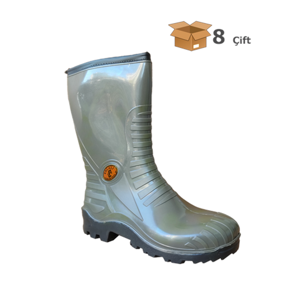 Palalı 117K PVC S5 Emniyet Çizmesi - Çelik Burun, Çelik Taban, Peluş Astarlı Soğuk Hava Çizmesi