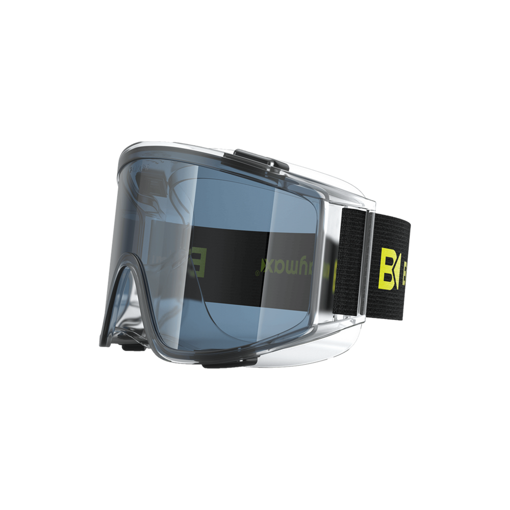 Baymax S-550 Grand Füme Tam Kapalı Gözlük | 2.3mm Darbe Dirençli, K Sertifikalı, UV 400