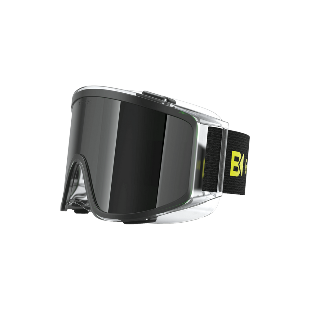 Baymax S-550 Grand Tam Kapalı Gözlük | Siyah Lens, 2.3mm Darbe Dirençli, K Sertifikalı