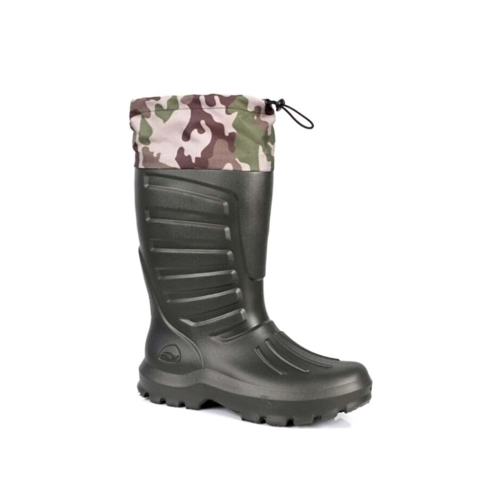 Sonimix Haki EVA Termal Çizme -30°C Soğuk İzolasyonlu, Kaymaz, Çoraplı Avcı & Balıkçı Çizmesi