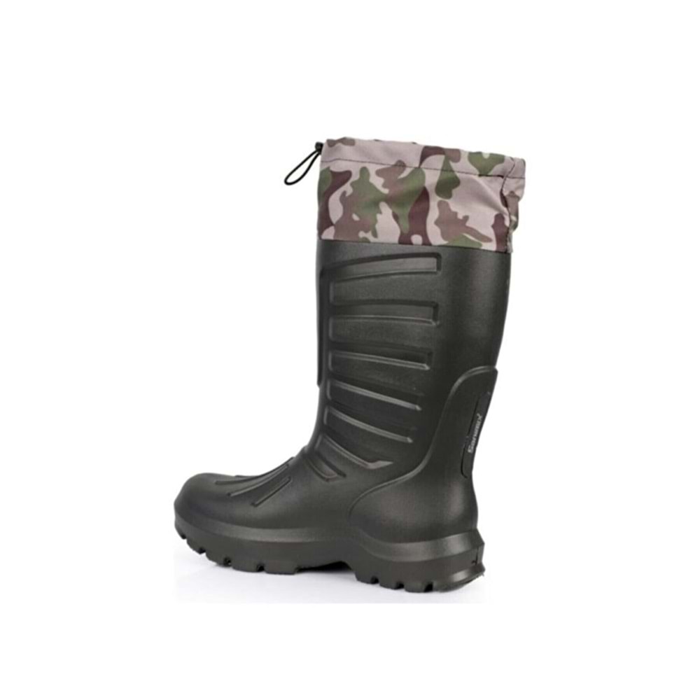Sonimix Haki EVA Termal Çizme -30°C Soğuk İzolasyonlu, Kaymaz, Çoraplı Avcı & Balıkçı Çizmesi