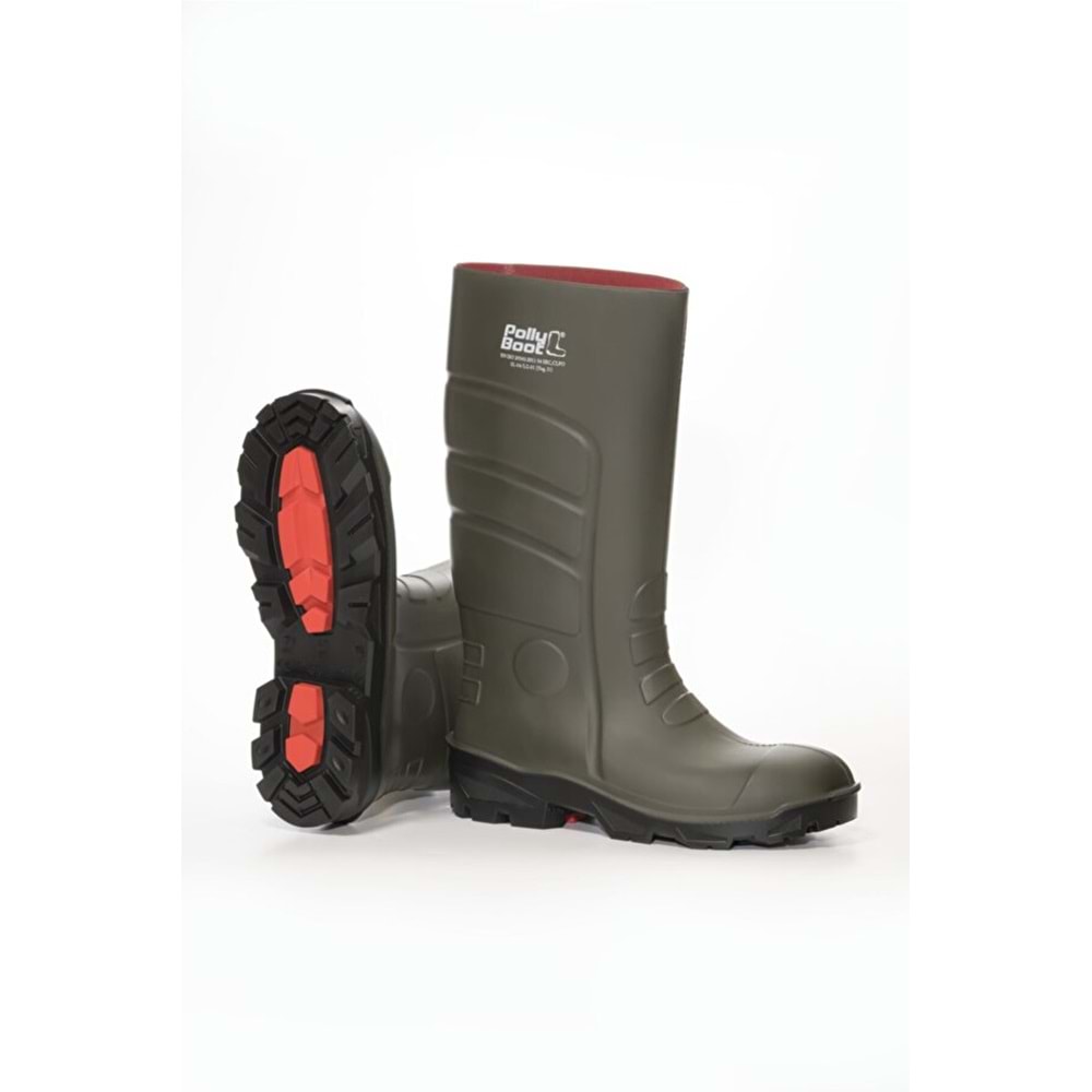 Polly Boot Galaxy Vega K.haki Çizme S4( Çelik Burun )