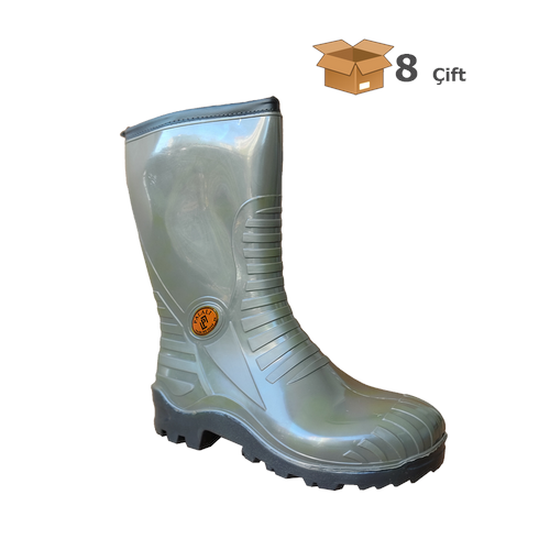 Palalı 117K PVC S5 Emniyet Çizmesi - Çelik Burun, Çelik Taban, Peluş Astarlı Soğuk Hava Çizmesi