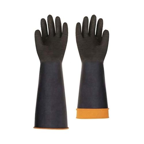 Handy H2 45cm Lateks Kauçuk Eldiven | Sıvı Geçirmez, Asit ve Kimyasal Dirençli, 0.70mm Kalınlık