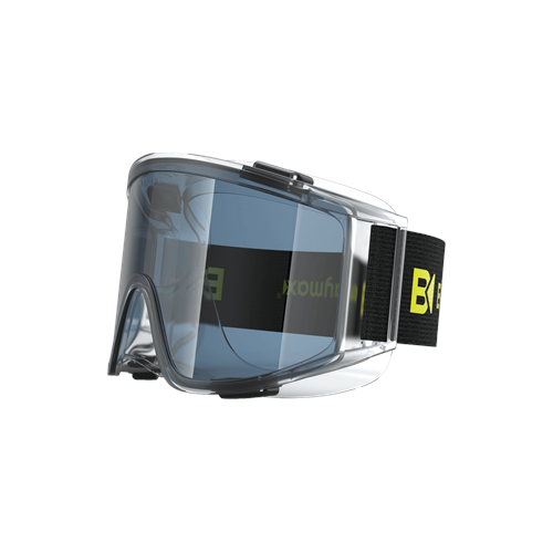 Baymax S-550 Grand Füme Tam Kapalı Gözlük | 2.3mm Darbe Dirençli, K Sertifikalı, UV 400