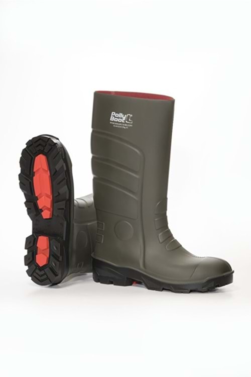 Polly Boot Galaxy Vega K.haki Çizme S4( Çelik Burun )