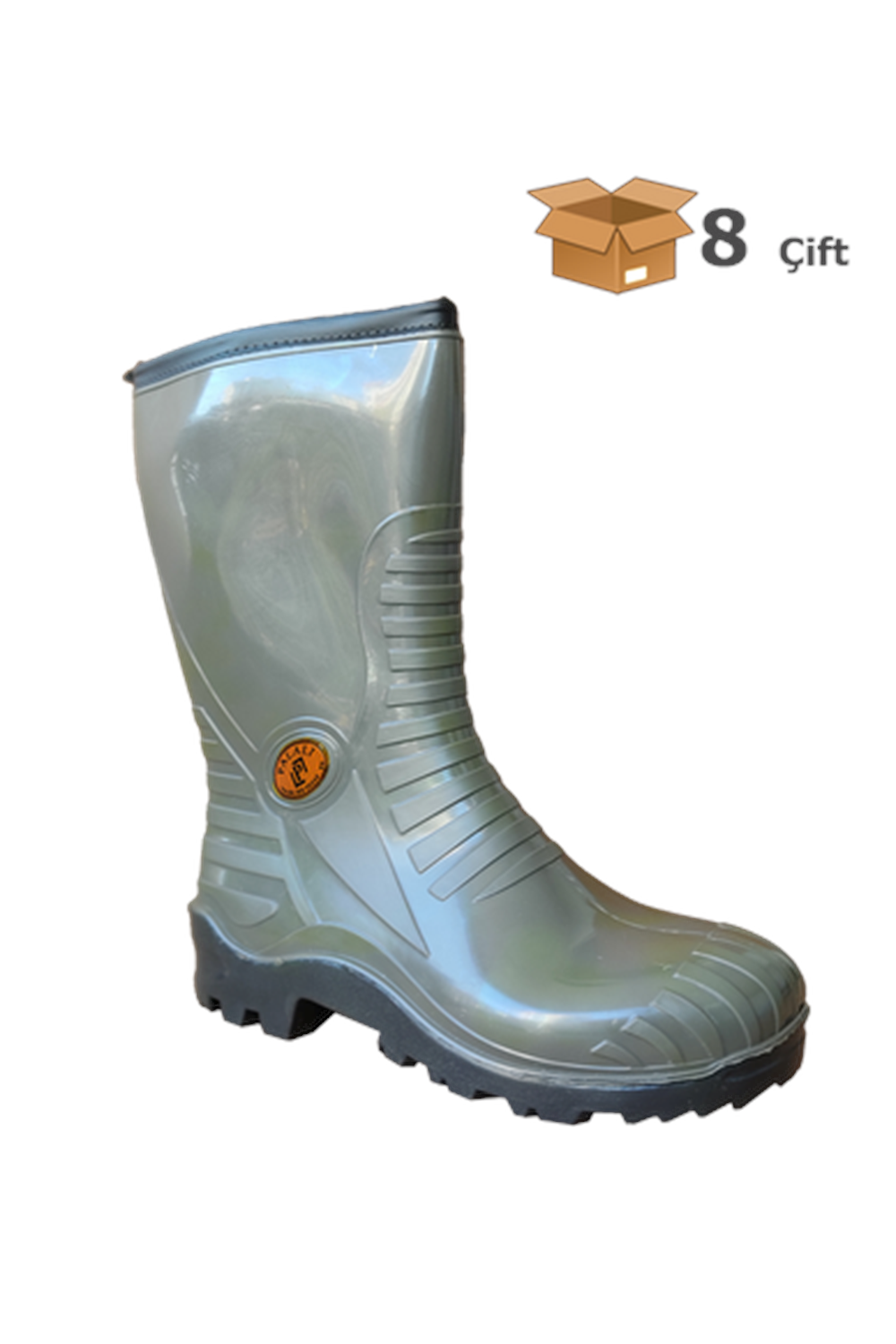 Palalı 117K PVC S5 Emniyet Çizmesi - Çelik Burun, Çelik Taban, Peluş Astarlı Soğuk Hava Çizmesi