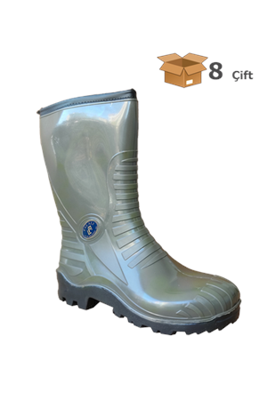 Palalı 118K PVC S4 Çelik Burunlu Emniyet Çizmesi - Soğuk Hava, Peluş Astarlı